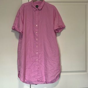 Linen button down dress